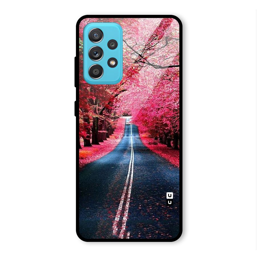 Beautiful Red Trees Glass Back Case for Galaxy A52