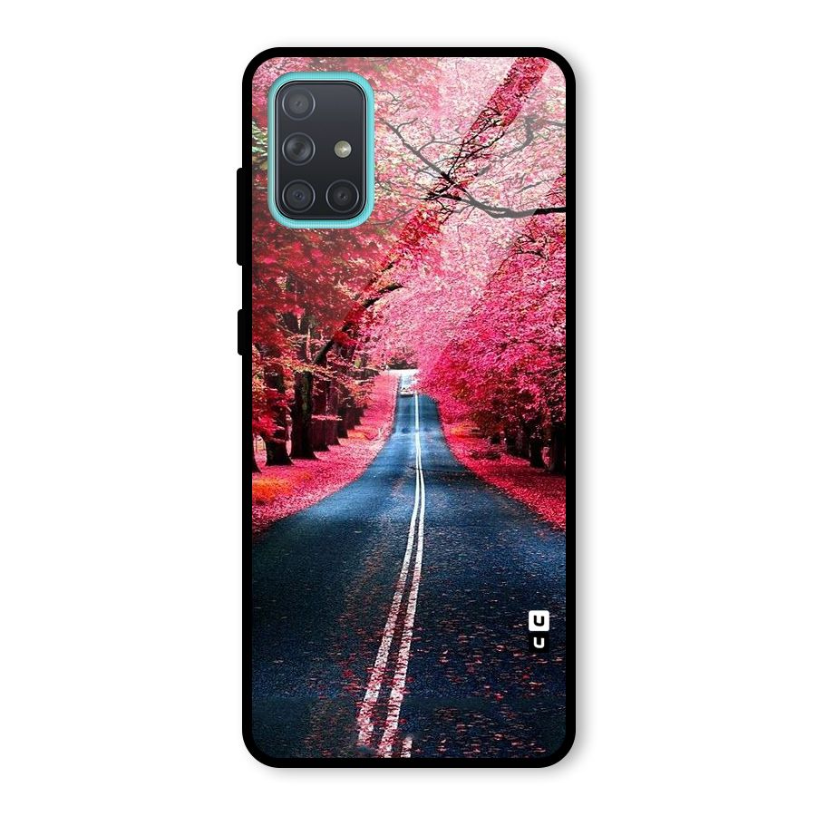 Beautiful Red Trees Glass Back Case for Galaxy A71