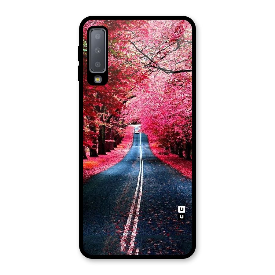 Beautiful Red Trees Glass Back Case for Galaxy A7 (2018)