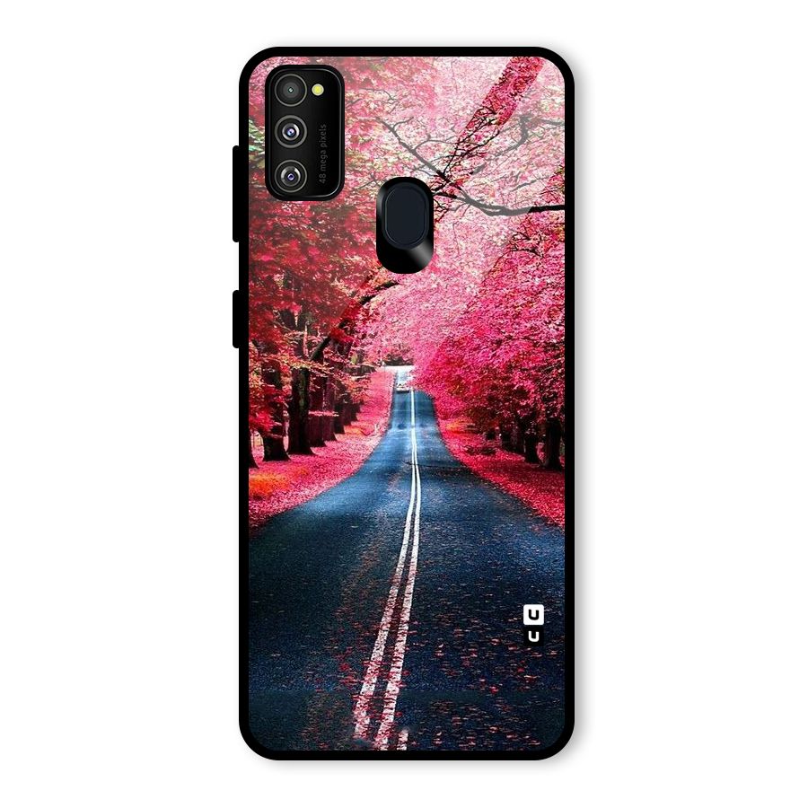 Beautiful Red Trees Glass Back Case for Galaxy M30s