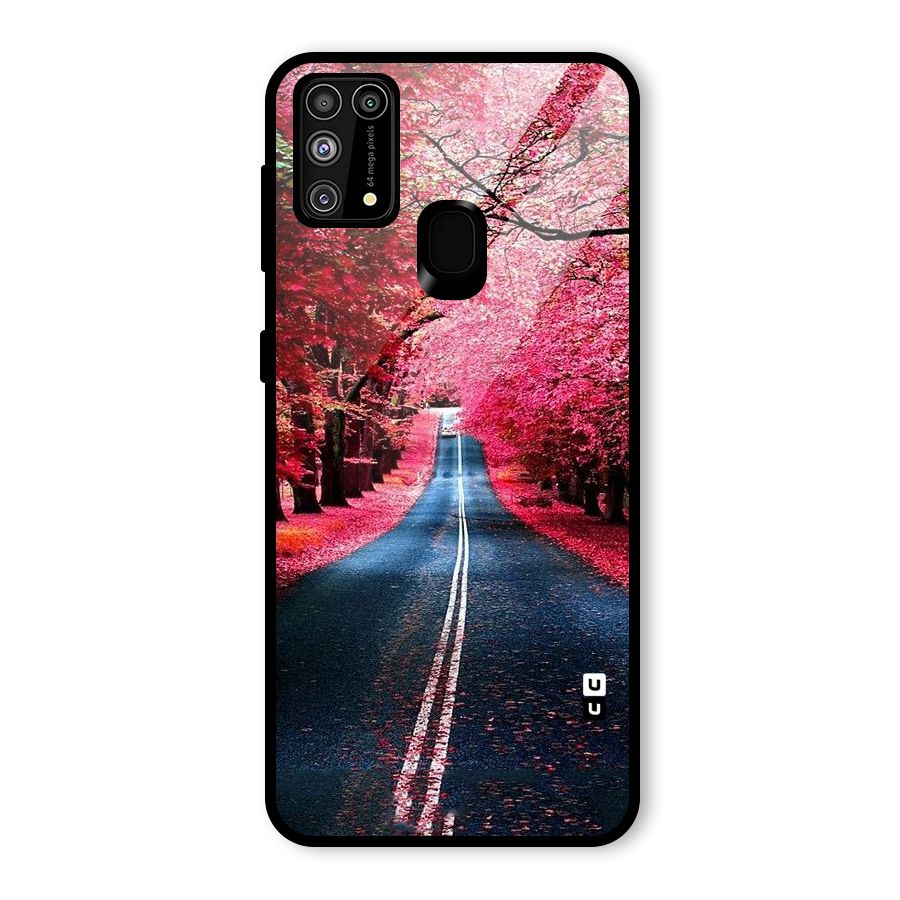 Beautiful Red Trees Glass Back Case for Galaxy M31