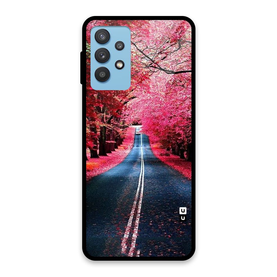Beautiful Red Trees Glass Back Case for Galaxy M32 5G