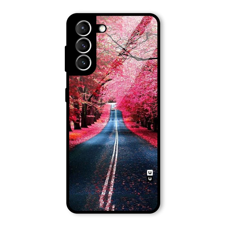 Beautiful Red Trees Glass Back Case for Galaxy S21 5G