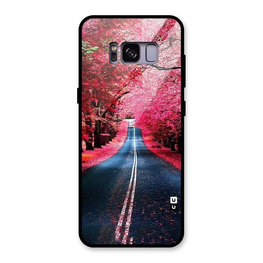 Beautiful Red Trees Glass Back Case for Galaxy S8