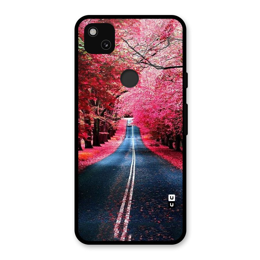 Beautiful Red Trees Glass Back Case for Google Pixel 4a
