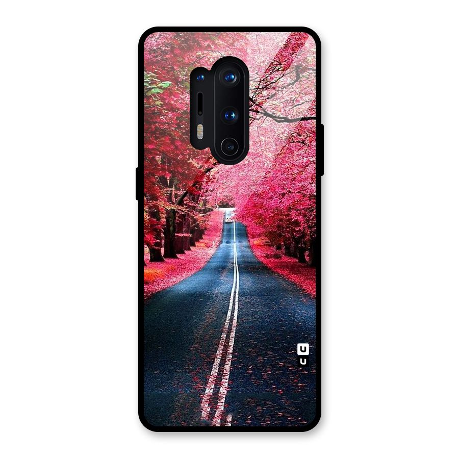 Beautiful Red Trees Glass Back Case for OnePlus 8 Pro