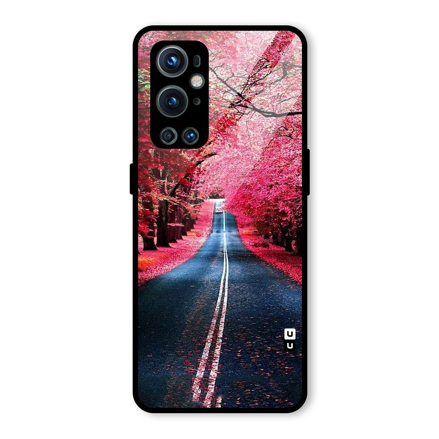 Beautiful Red Trees Glass Back Case for OnePlus 9 Pro