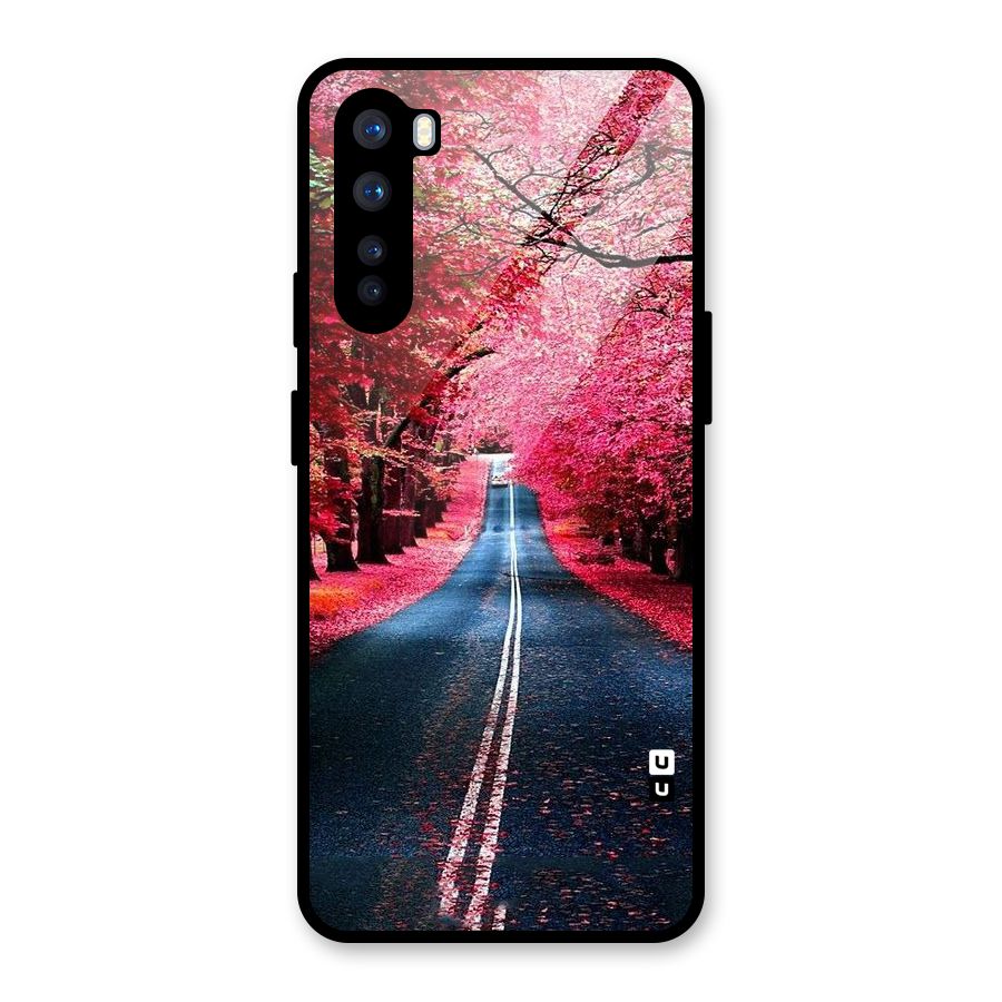 Beautiful Red Trees Glass Back Case for OnePlus Nord