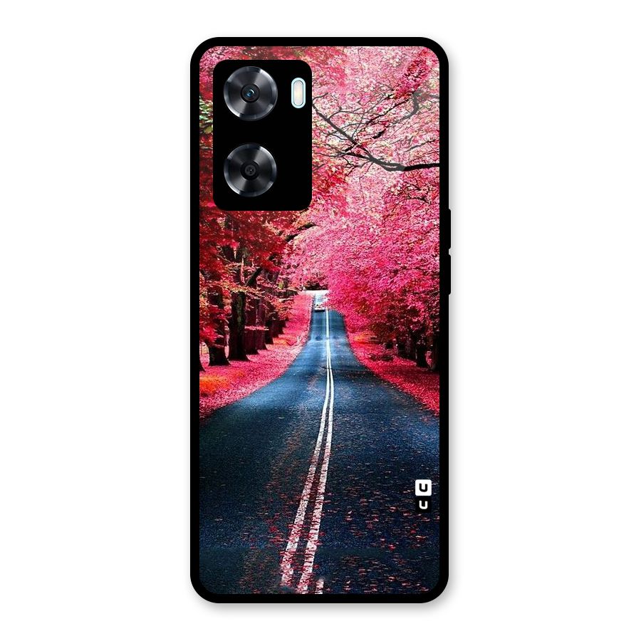 Beautiful Red Trees Glass Back Case for Oppo A77
