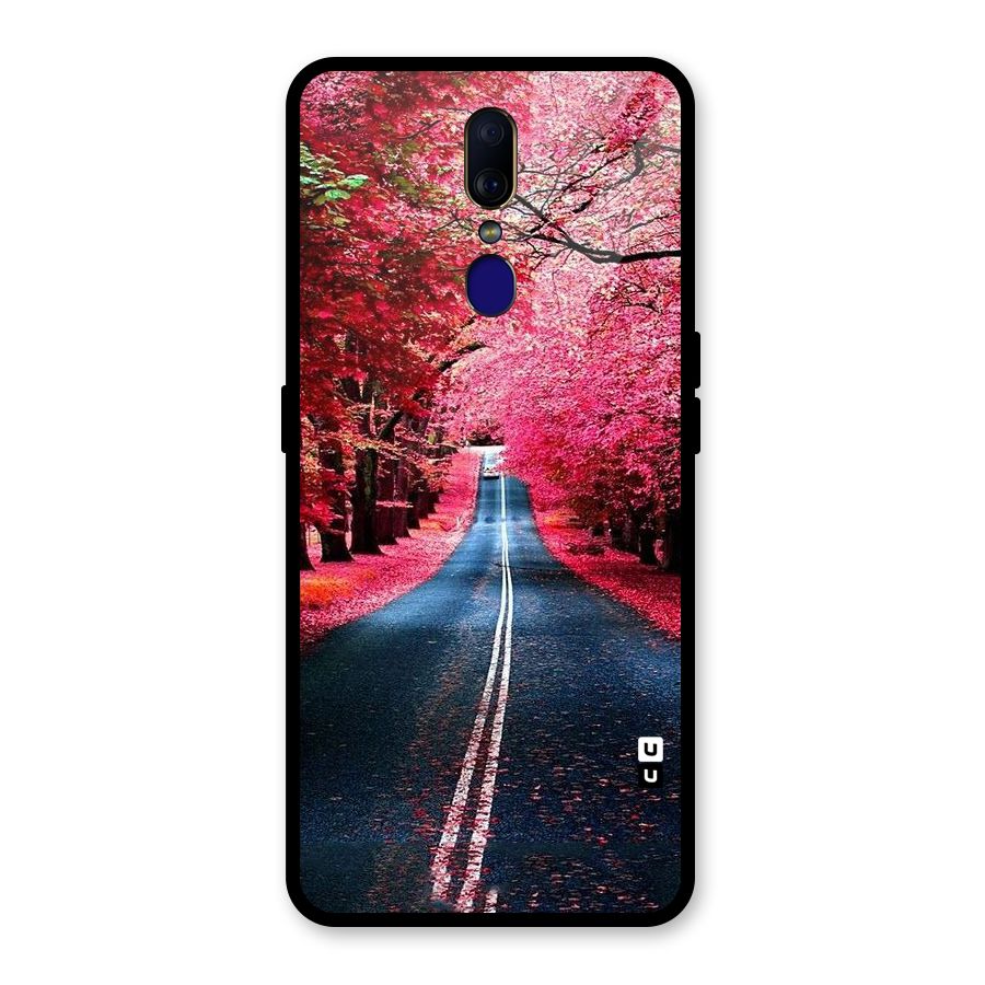Beautiful Red Trees Glass Back Case for Oppo F11