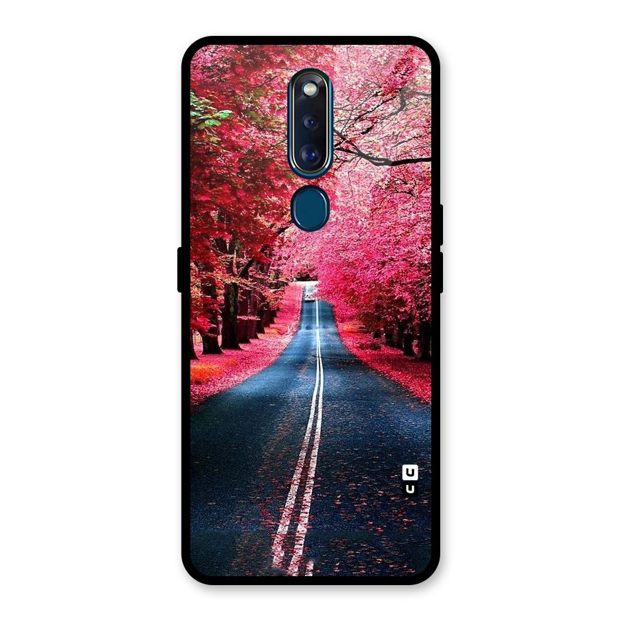 Beautiful Red Trees Glass Back Case for Oppo F11 Pro