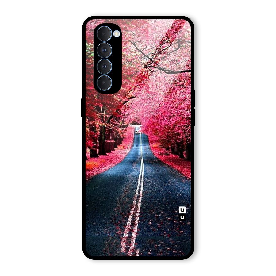 Beautiful Red Trees Glass Back Case for Oppo Reno4 Pro