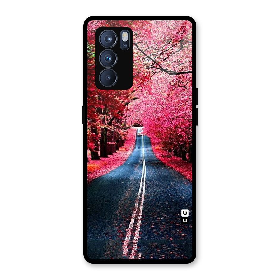 Beautiful Red Trees Glass Back Case for Oppo Reno6 Pro 5G