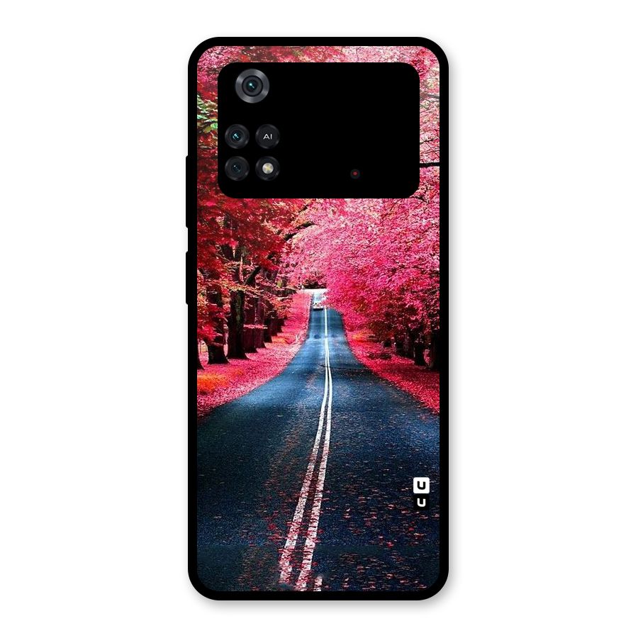 Beautiful Red Trees Glass Back Case for Poco M4 Pro 4G