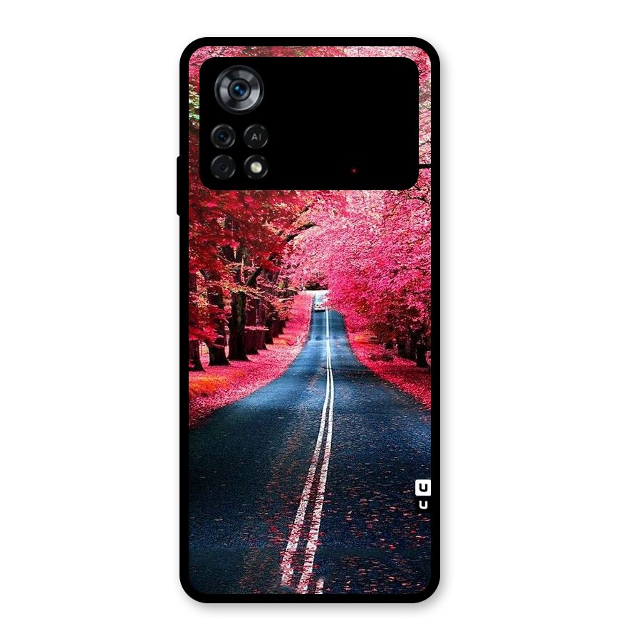 Beautiful Red Trees Glass Back Case for Poco X4 Pro 5G