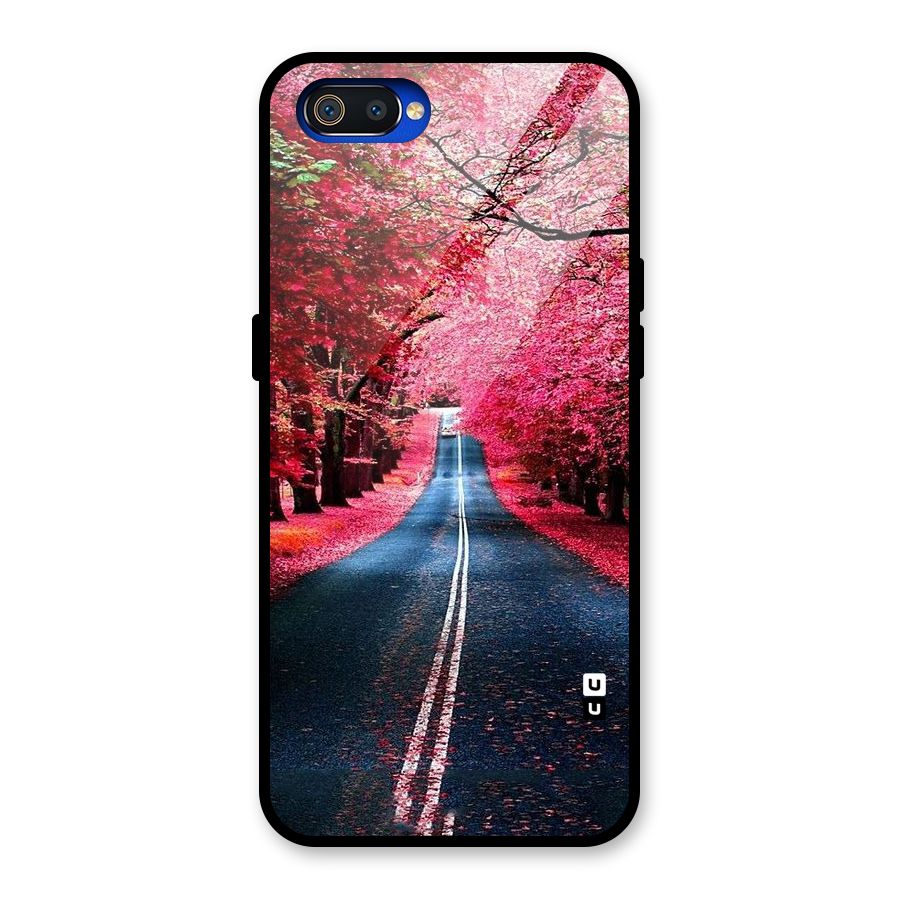 Beautiful Red Trees Glass Back Case for Realme C2