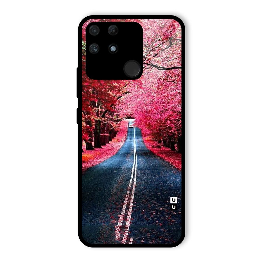 Beautiful Red Trees Glass Back Case for Realme Narzo 50A