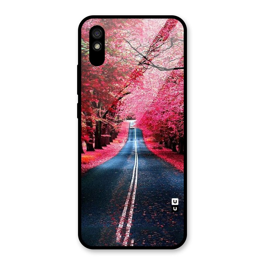 Beautiful Red Trees Glass Back Case for Redmi 9A