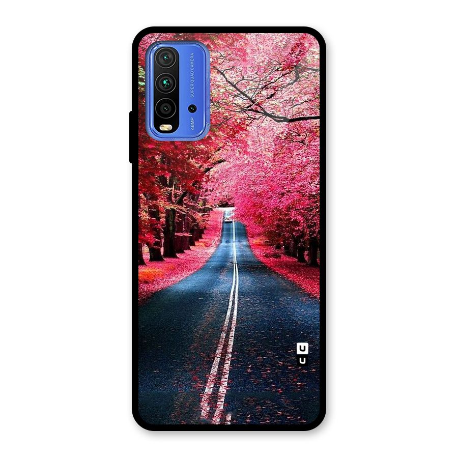 Beautiful Red Trees Glass Back Case for Redmi 9 Power