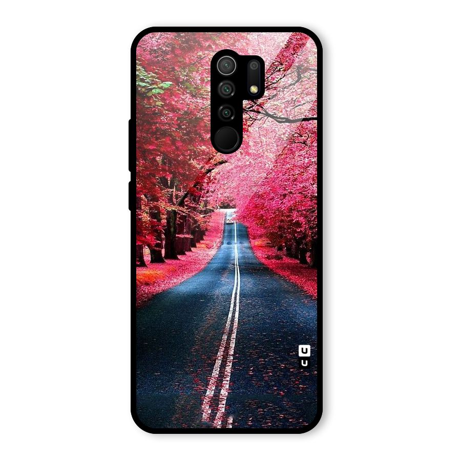 Beautiful Red Trees Glass Back Case for Redmi 9 Prime