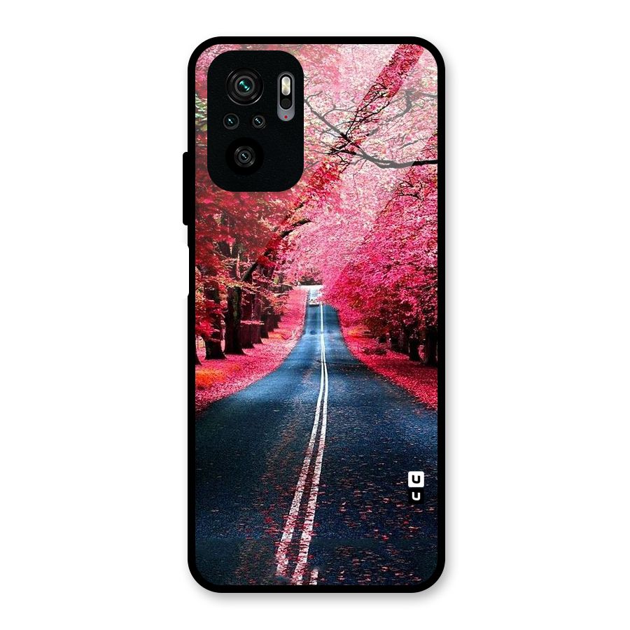 Beautiful Red Trees Glass Back Case for Redmi Note 10S