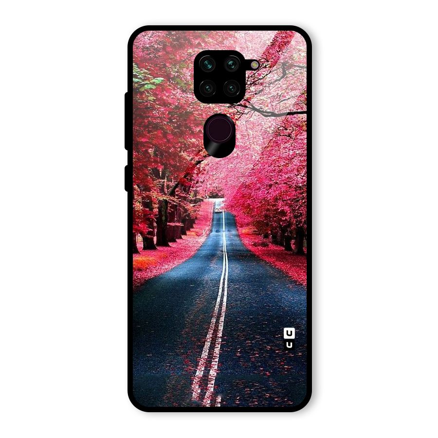 Beautiful Red Trees Glass Back Case for Redmi Note 9
