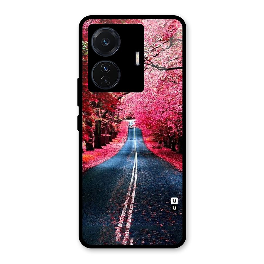 Beautiful Red Trees Glass Back Case for Vivo T1 Pro