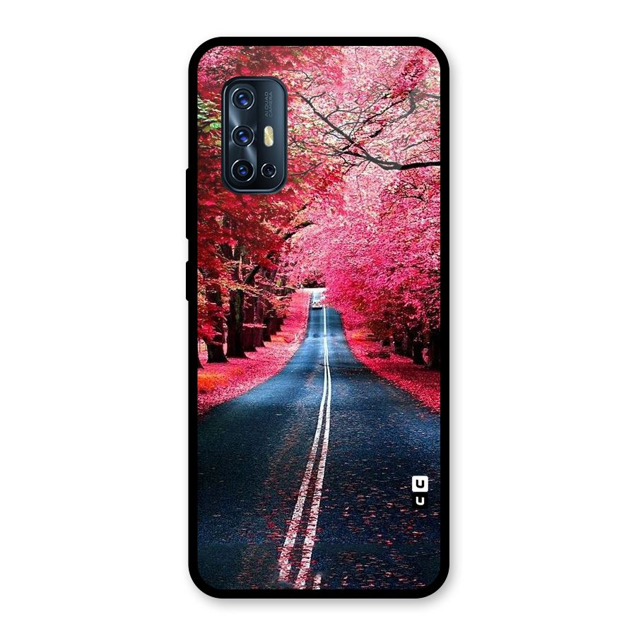 Beautiful Red Trees Glass Back Case for Vivo V17
