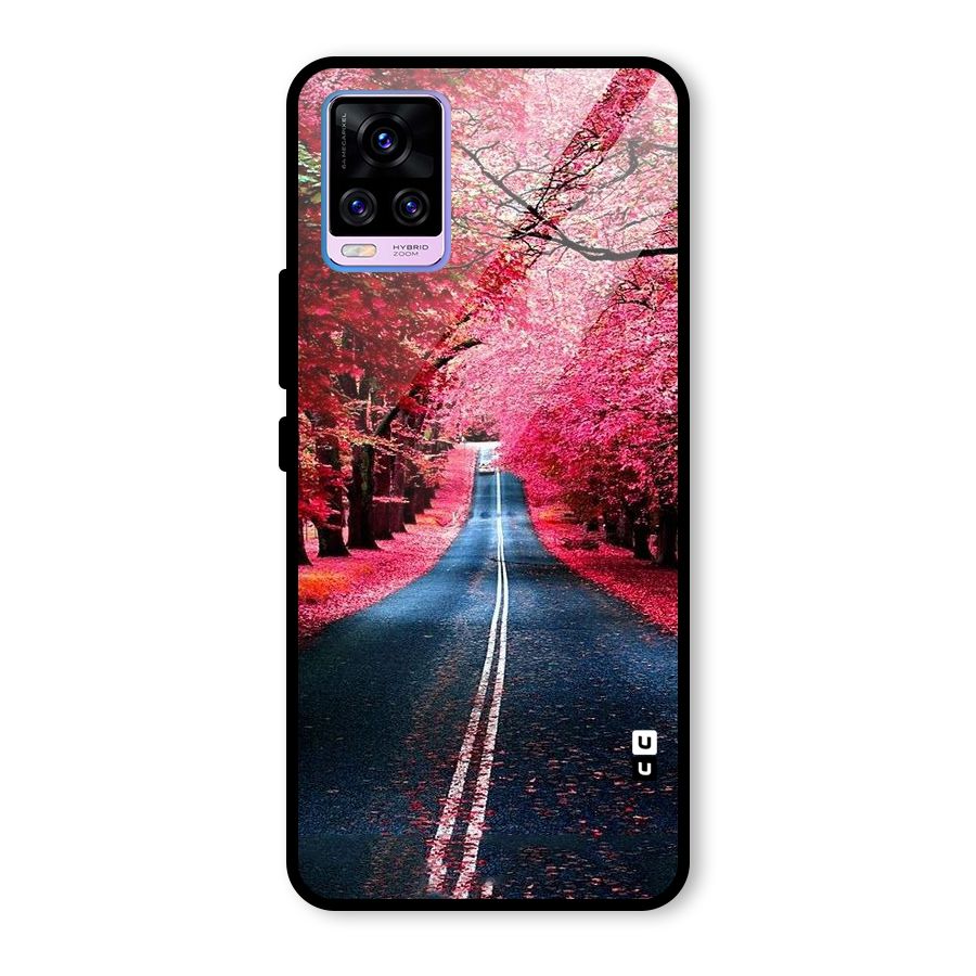 Beautiful Red Trees Glass Back Case for Vivo V20 Pro