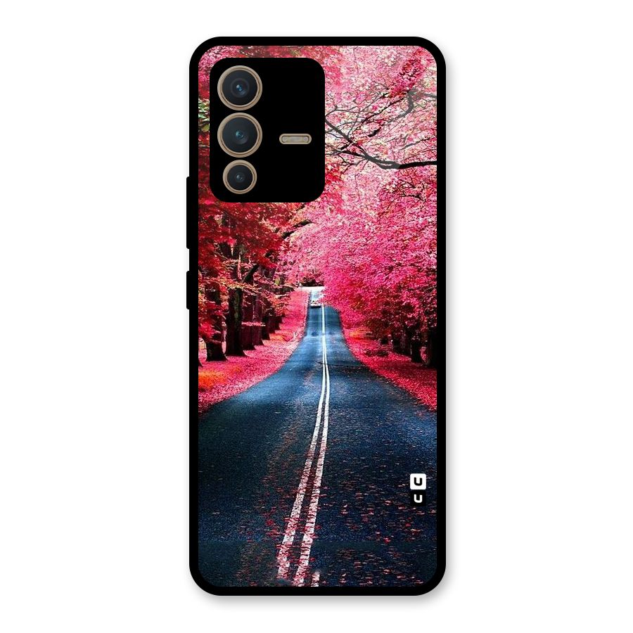 Beautiful Red Trees Glass Back Case for Vivo V23 5G