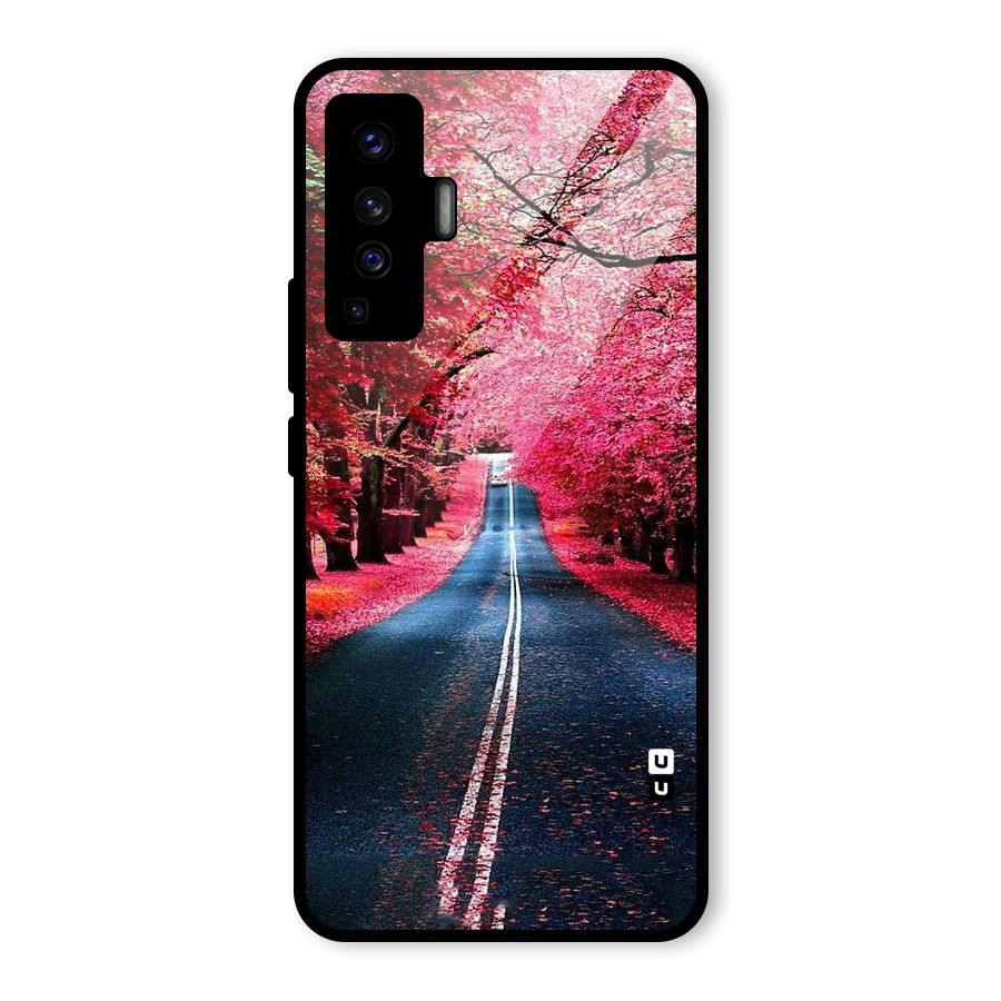 Beautiful Red Trees Glass Back Case for Vivo X50