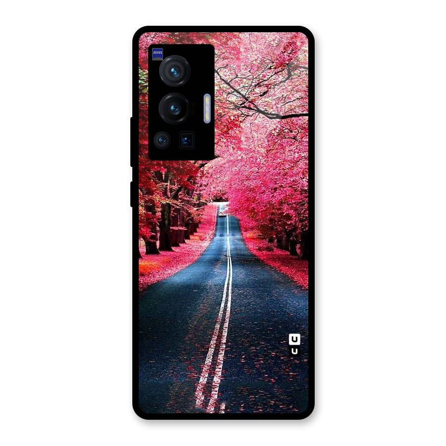 Beautiful Red Trees Glass Back Case for Vivo X70 Pro