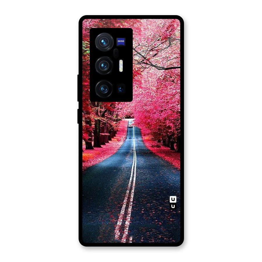 Beautiful Red Trees Glass Back Case for Vivo X70 Pro Plus
