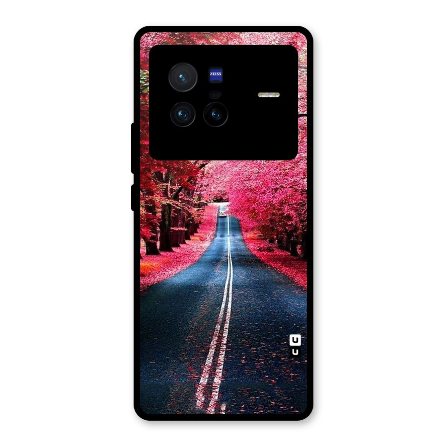 Beautiful Red Trees Glass Back Case for Vivo X80