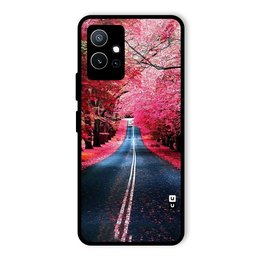Beautiful Red Trees Glass Back Case for Vivo Y75 5G