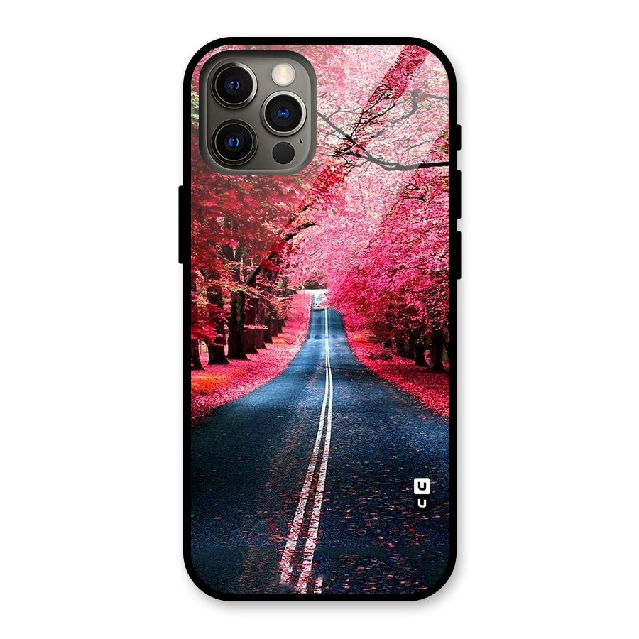 Beautiful Red Trees Glass Back Case for iPhone 12 Pro