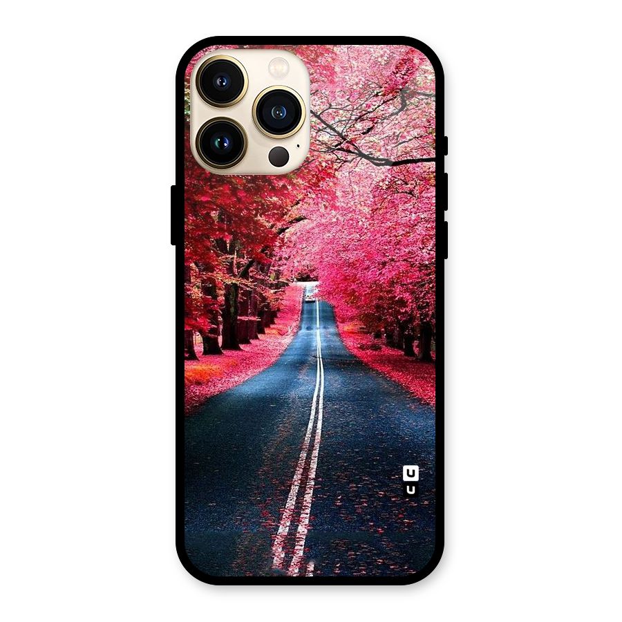 Beautiful Red Trees Glass Back Case for iPhone 13 Pro Max