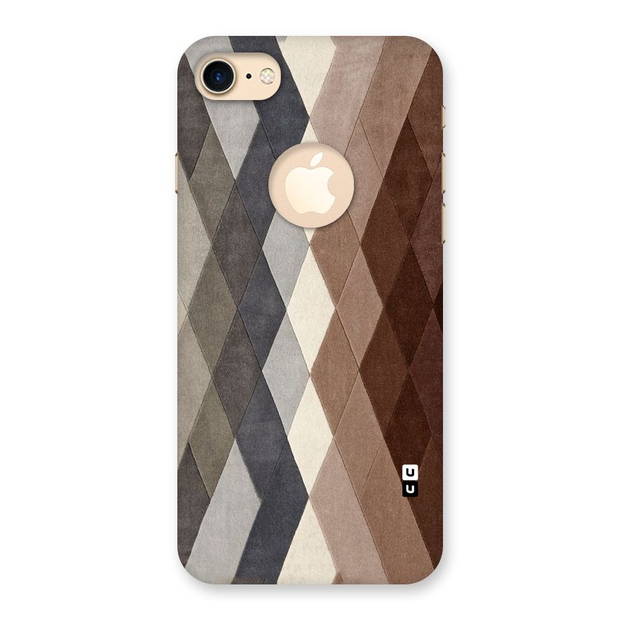 Beautiful Shades Of Diamonds Back Case for iPhone 7 Logo Cut