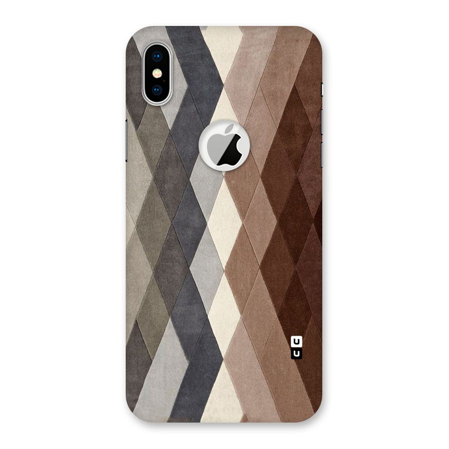 Beautiful Shades Of Diamonds Back Case for iPhone XS Logo Cut