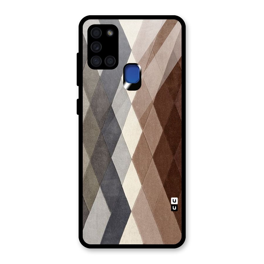 Beautiful Shades Of Diamonds Glass Back Case for Galaxy A21s