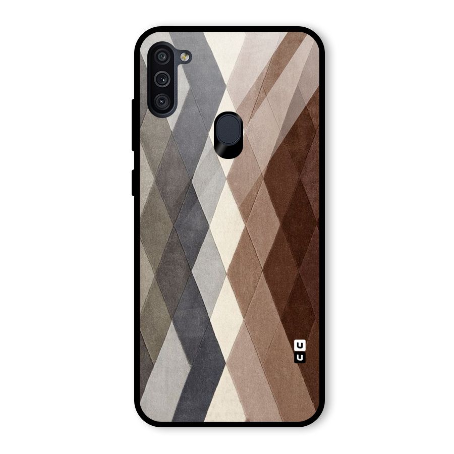 Beautiful Shades Of Diamonds Glass Back Case for Galaxy M11