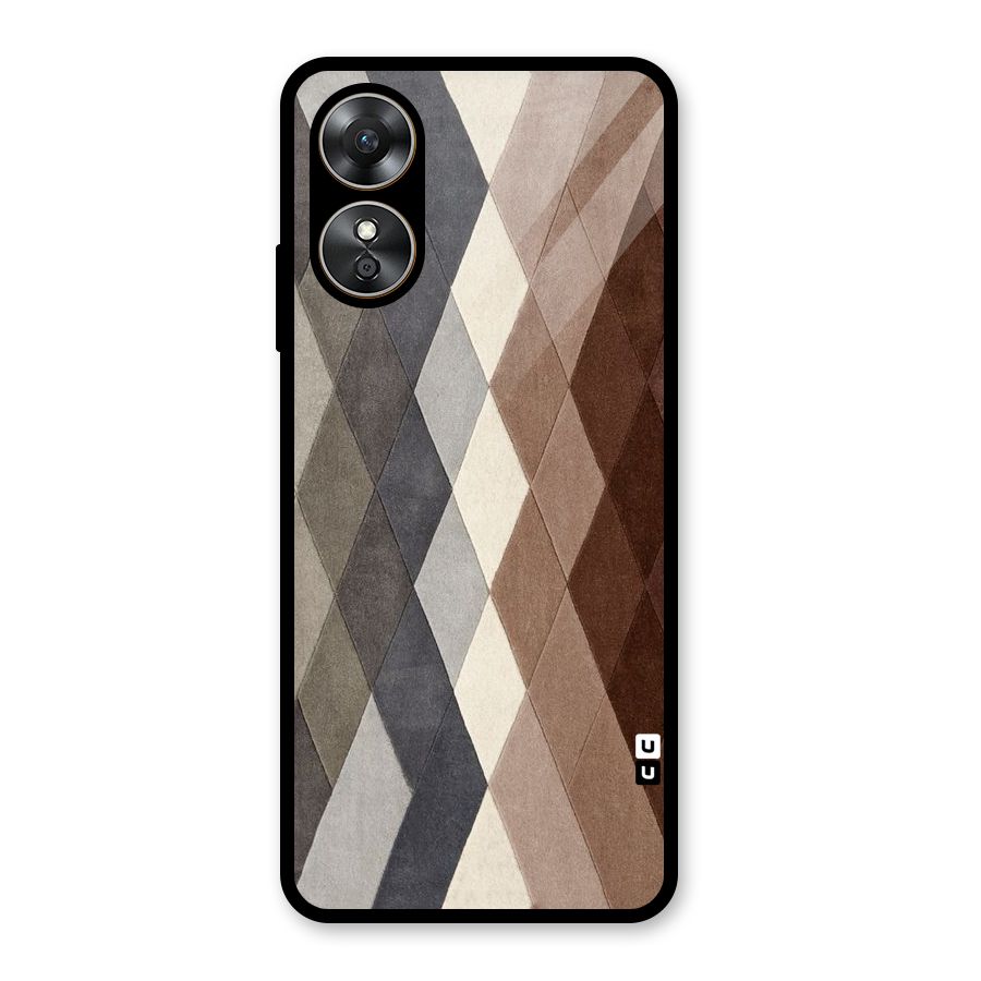 Beautiful Shades Of Diamonds Glass Back Case for Oppo A17