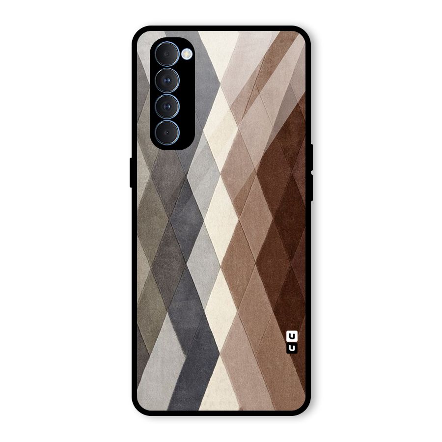 Beautiful Shades Of Diamonds Glass Back Case for Oppo Reno4 Pro