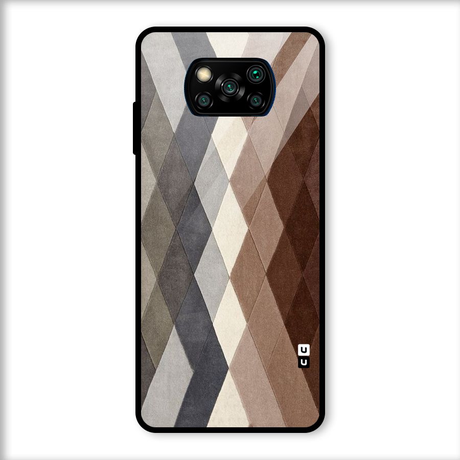 Beautiful Shades Of Diamonds Glass Back Case for Poco X3