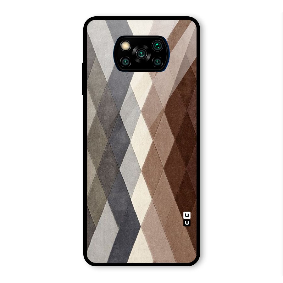 Beautiful Shades Of Diamonds Glass Back Case for Poco X3 Pro