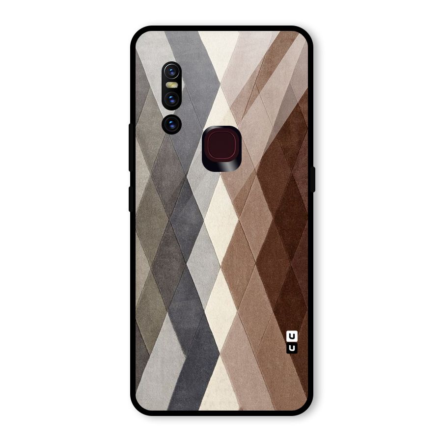 Beautiful Shades Of Diamonds Glass Back Case for Vivo V15