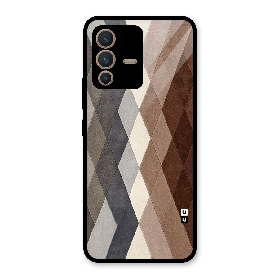 Beautiful Shades Of Diamonds Glass Back Case for Vivo V23 5G