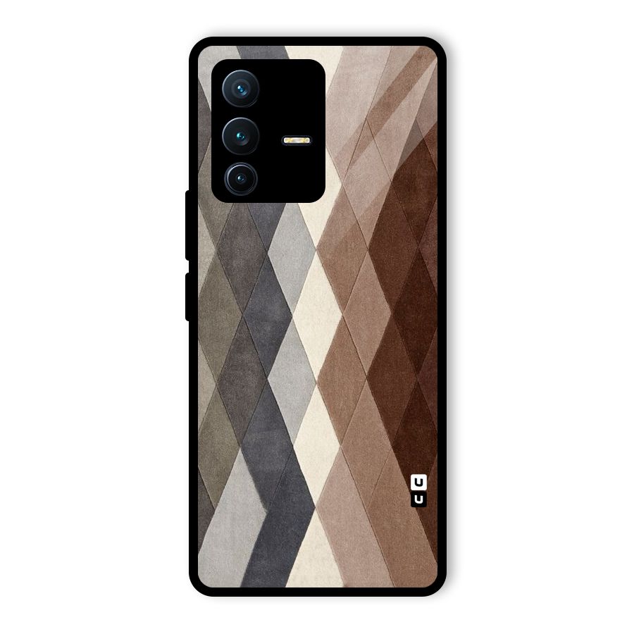 Beautiful Shades Of Diamonds Glass Back Case for Vivo V23 Pro