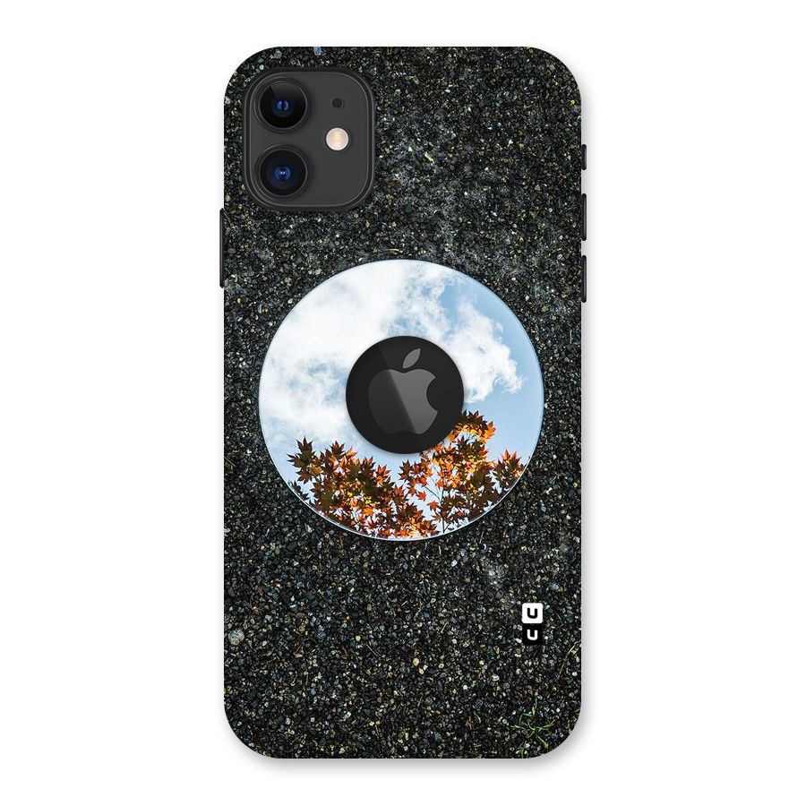 Beautiful Sky Leaves Back Case for iPhone 11 Logo Cut