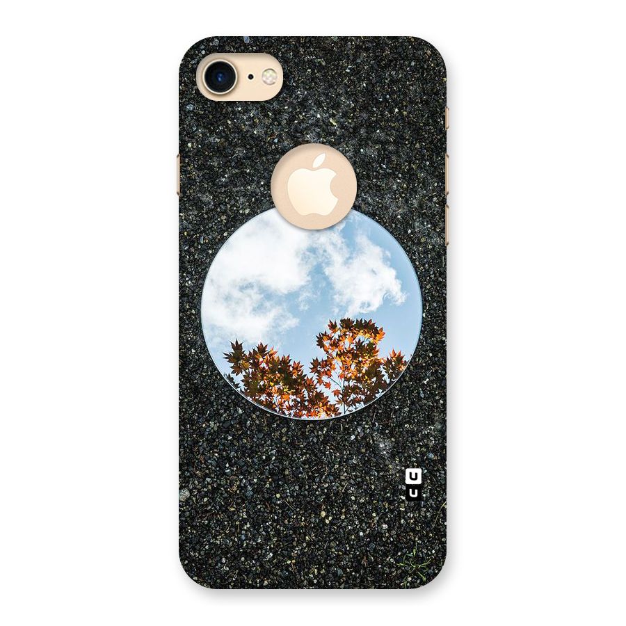 Beautiful Sky Leaves Back Case for iPhone 7 Logo Cut